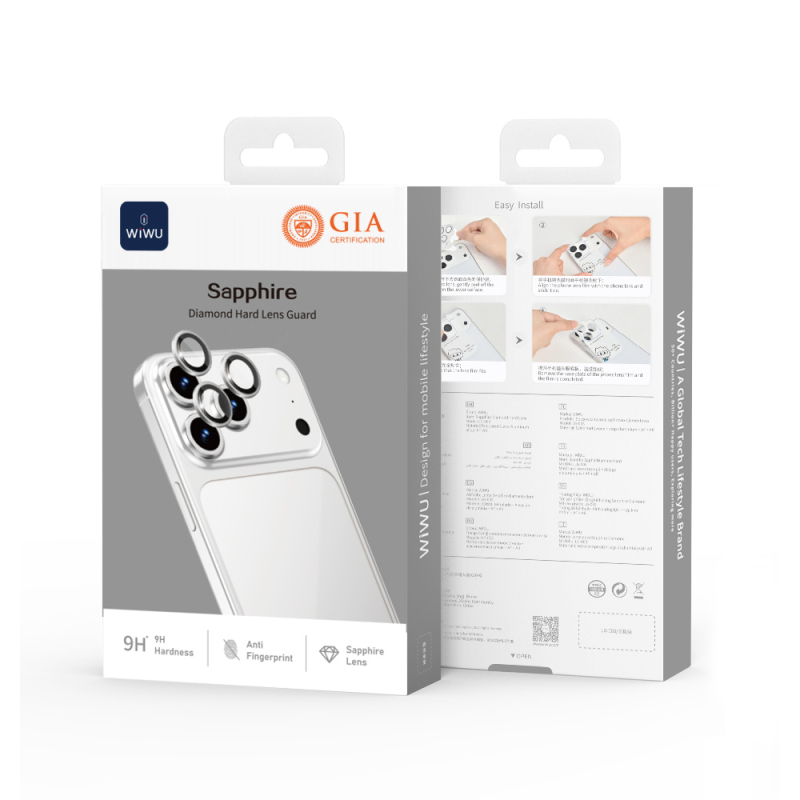 Apple iPhone 18 Pro Max Wiwu LG-003 Lens Guard Çizilmeye Karşı Dayanıklı Safir Kamera Lens Koruyucu - 13