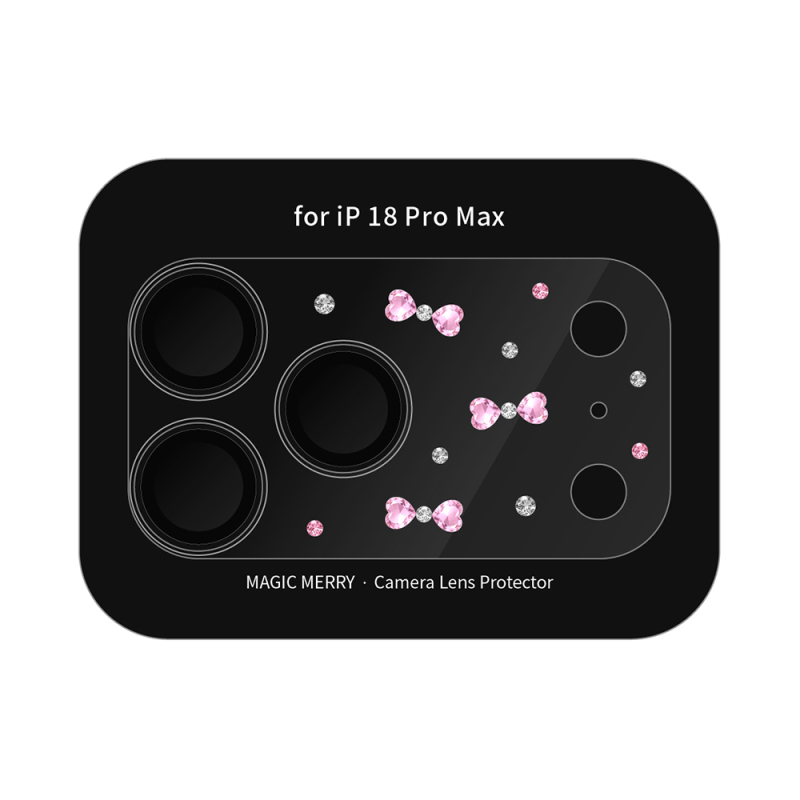 Apple iPhone 18 Pro Max​ Wiwu Magic Merry Shimmer Serisi Taşlı Kamera Lens Koruyucu - 4