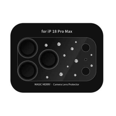 Apple iPhone 18 Pro Max​ Wiwu Magic Merry Shimmer Serisi Taşlı Kamera Lens Koruyucu - 2