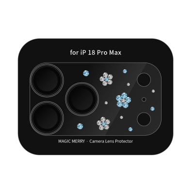 Apple iPhone 18 Pro Max​ Wiwu Magic Merry Shimmer Serisi Taşlı Kamera Lens Koruyucu - 1