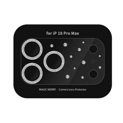 Apple iPhone 18 Pro Max​ Wiwu Magic Merry Shimmer Serisi Taşlı Kamera Lens Koruyucu - 3