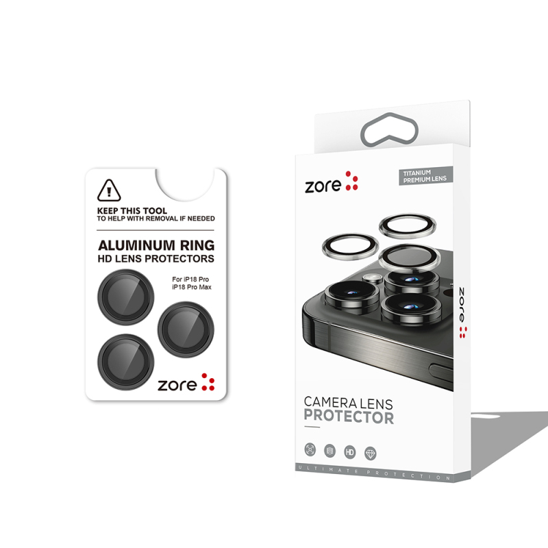 Apple iPhone 18 Pro Max Zore CL-12 Premium Safir Parmak İzi Bırakmayan Anti-Reflective Kamera Lens Koruyucu - 4
