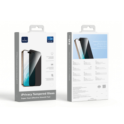 Apple iPhone 18 Pro Wiwu GT-015 Özellikli Çok Katmanlı Temperli iPrivacy Cam Ekran Koruyucu 10'lu Paket - 6