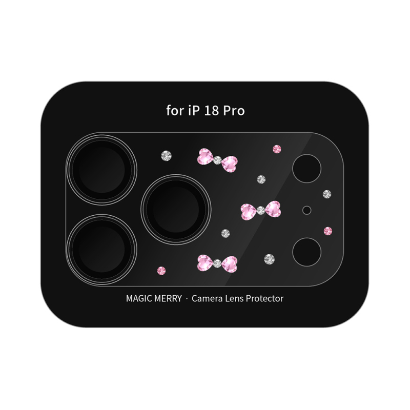 Apple iPhone 18 Pro Wiwu Magic Merry Shimmer Series Rhinestone Camera Lens Protector - 1
