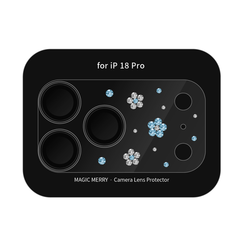 Apple iPhone 18 Pro​ Wiwu Magic Merry Shimmer Serisi Taşlı Kamera Lens Koruyucu - 4