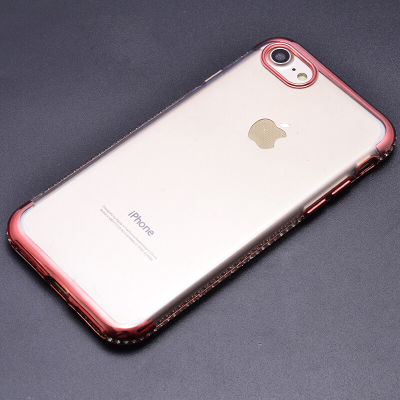 Apple iPhone 6 Plus Kılıf Zore Tek Sıra Taşlı Silikon - 2