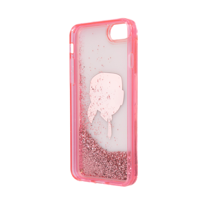 Apple iPhone 7 Case Karl Lagerfeld Liquid Glitter Karl Head Design Cover - 12