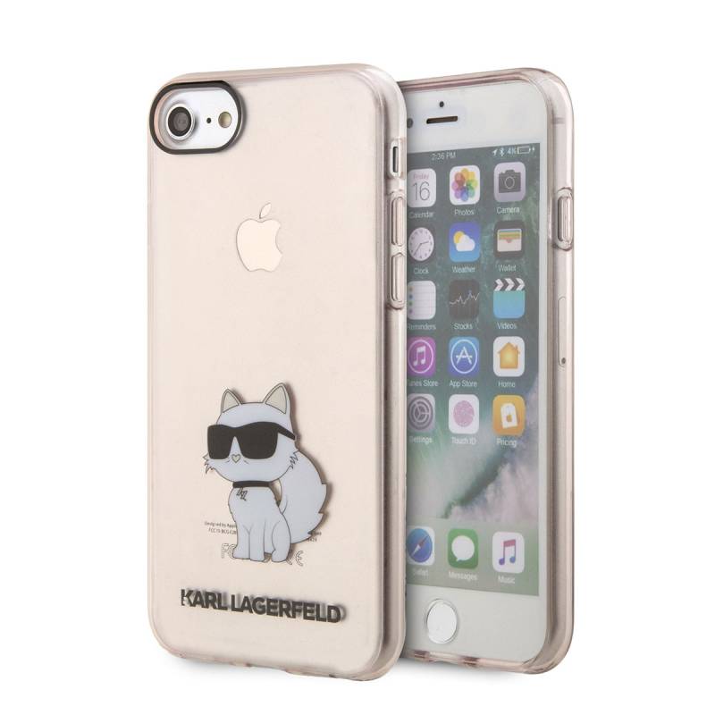 Apple iPhone 7 Case Karl Lagerfeld Transparent Choupette Design Cover - 1