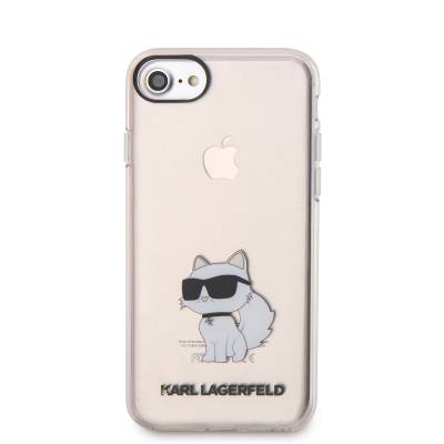 Apple iPhone 7 Case Karl Lagerfeld Transparent Choupette Design Cover - 5