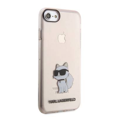 Apple iPhone 7 Case Karl Lagerfeld Transparent Choupette Design Cover - 8