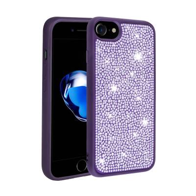 Apple iPhone 7 Case Shiny Stone Design Zore Stone Cover - 6