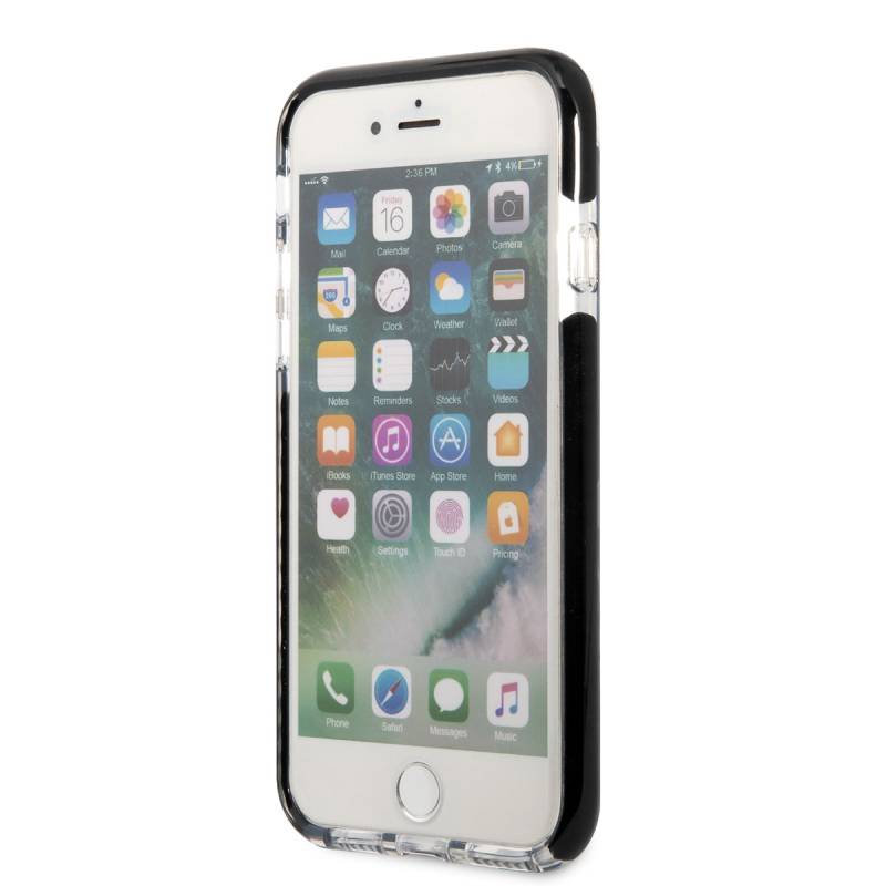 Apple iPhone 7 Kılıf Karl Lagerfeld Kenarları Siyah Silikon K&C Dizayn Kapak - 5