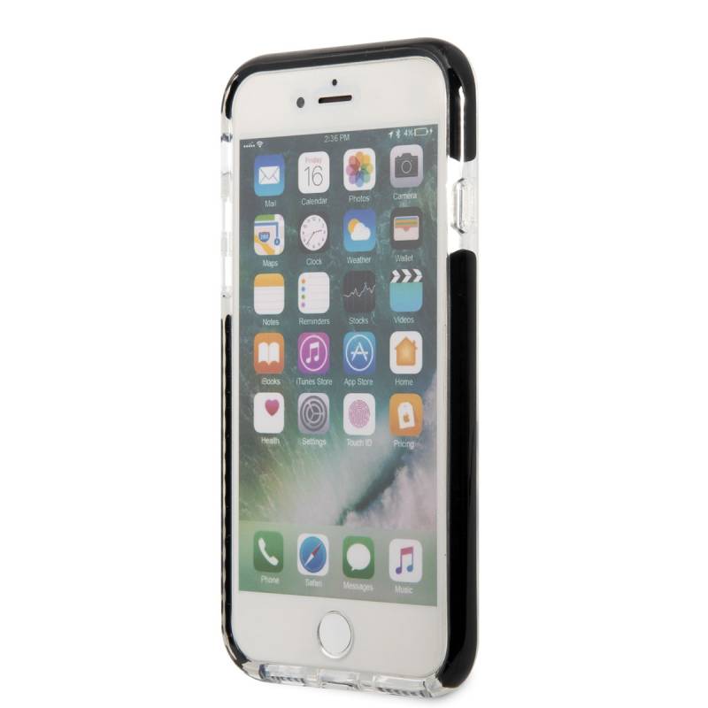 Apple iPhone 7 Kılıf Karl Lagerfeld Kenarları Siyah Silikon K&C Dizayn Kapak - 12