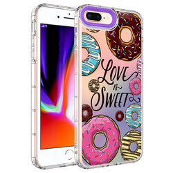 Apple iPhone 7 Plus Case Camera Protected Colorful Patterned Hard Silicone Zore Korn Cover - 13
