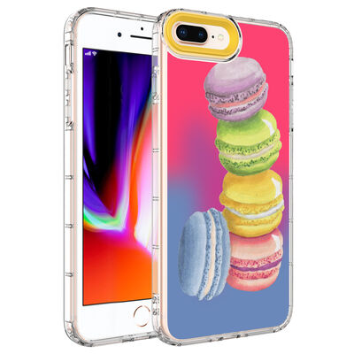 Apple iPhone 7 Plus Case Camera Protected Colorful Patterned Hard Silicone Zore Korn Cover - 14