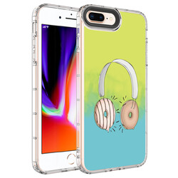 Apple iPhone 7 Plus Case Camera Protected Colorful Patterned Hard Silicone Zore Korn Cover - 16
