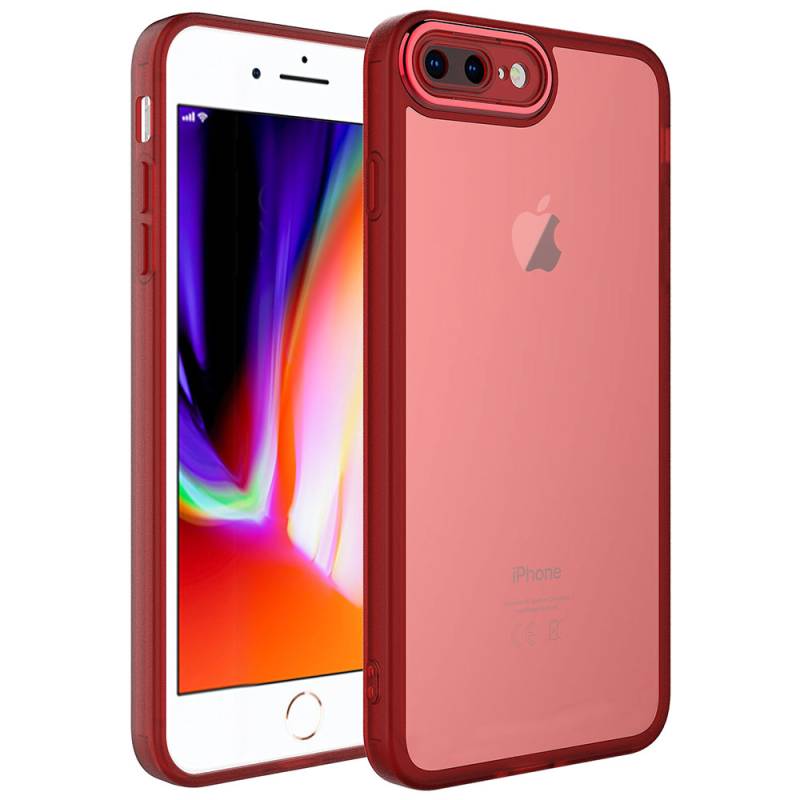 Apple iPhone 7 Plus Case Camera Protected Transparent Zore Post Cover - 6
