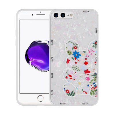 Apple iPhone 7 Plus Case Patterned Hard Silicone Zore Mumila Cover - 8