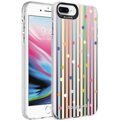 Apple iPhone 7 Plus Case Patterned Zore Silver Hard Cover - 7