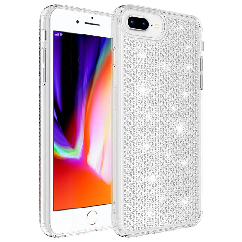 Apple iPhone 7 Plus Case With Airbag Shiny Design Zore Snow Cover - 6