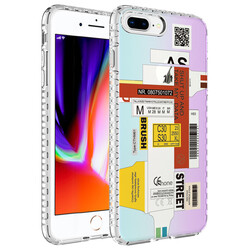 Apple iPhone 7 Plus Kılıf Airbag Kenarlı Renkli Desenli Silikon Zore Elegans Kapak - 4
