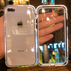 Apple iPhone 7 Plus Kılıf Zore Devrim Mıknatıslı Cam Kapak - 7