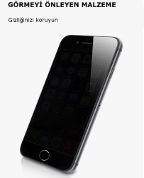 Apple iPhone 7 Plus Zore Kor Privacy Cam Ekran Koruyucu - 6