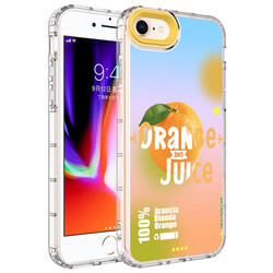 Apple iPhone 8 Case Camera Protected Colorful Patterned Hard Silicone Zore Korn Cover - 5