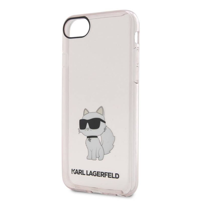 Apple iPhone 8 Case Karl Lagerfeld Transparent Choupette Design Cover - 4