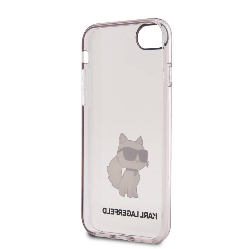 Apple iPhone 8 Case Karl Lagerfeld Transparent Choupette Design Cover - 5