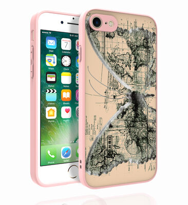 Apple iPhone 8 Case Patterned Camera Protected Glossy Zore Nora Cover - 6