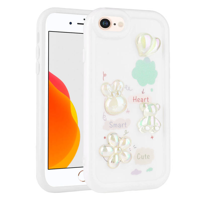 Apple iPhone 8 Case Relief Figured Shiny Zore Toys Silicone Cover - 1
