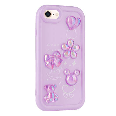 Apple iPhone 8 Case Relief Figured Shiny Zore Toys Silicone Cover - 4
