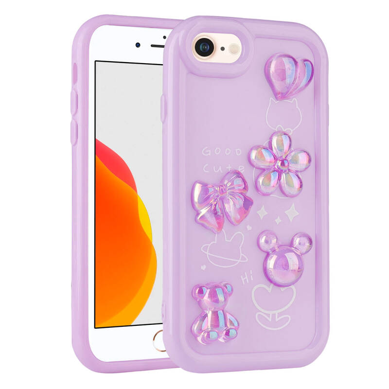 Apple iPhone 8 Case Relief Figured Shiny Zore Toys Silicone Cover - 5