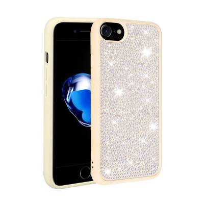 Apple iPhone 8 Case Shiny Stone Design Zore Stone Cover - 4