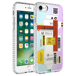Apple iPhone 8 Kılıf Airbag Kenarlı Renkli Desenli Silikon Zore Elegans Kapak - 1