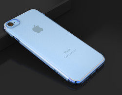 Apple iPhone 8 Kılıf Zore Dört Köşeli Lazer Silikon Kapak - 8