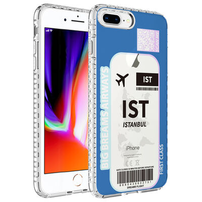 Apple iPhone 8 Plus Case Airbag Edge Colorful Patterned Silicone Zore Elegans Cover - 6