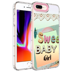 Apple iPhone 8 Plus Case Camera Protected Colorful Patterned Hard Silicone Zore Korn Cover - 12