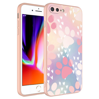 Apple iPhone 8 Plus Case Camera Protected Patterned Hard Silicone Zore Epoksi Cover - 8