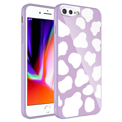 Apple iPhone 8 Plus Case Camera Protected Patterned Hard Silicone Zore Epoksi Cover - 1