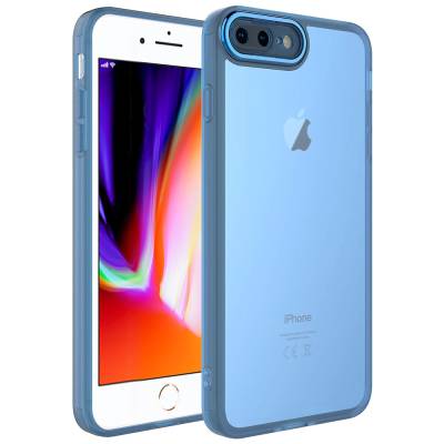 Apple iPhone 8 Plus Case Camera Protected Transparent Zore Post Cover - 5