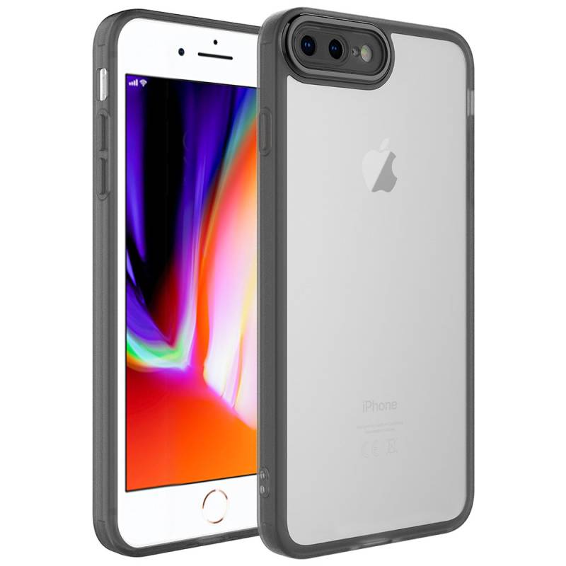 Apple iPhone 8 Plus Case Camera Protected Transparent Zore Post Cover - 7