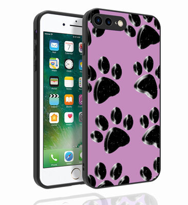 Apple iPhone 8 Plus Case Patterned Camera Protected Glossy Zore Nora Cover - 5