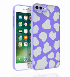 Apple iPhone 8 Plus Case Patterned Camera Protected Glossy Zore Nora Cover - 8