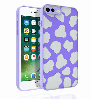 Apple iPhone 8 Plus Case Patterned Camera Protected Glossy Zore Nora Cover - 1