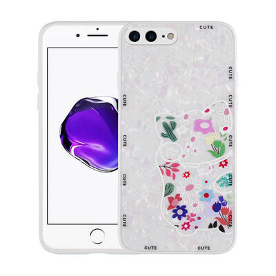 Apple iPhone 8 Plus Case Patterned Hard Silicone Zore Mumila Cover - 7