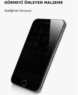 Apple iPhone 8 Plus Zore Kor Privacy Cam Ekran Koruyucu - 5