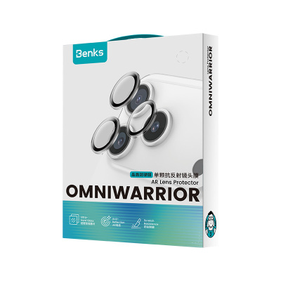Apple iPhone Duo Benks OmniWarrior Kamera Lens Koruyucu + Kolay Uygulama Aparatlı - 21