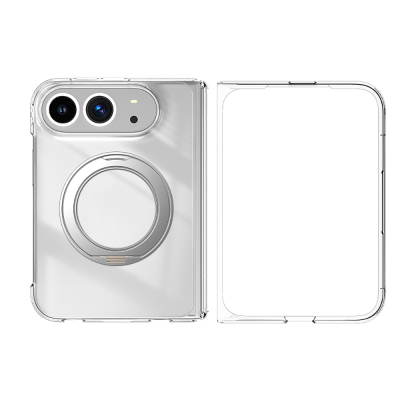 Apple iPhone Duo Case M-safe Charging Enabled Transparent Hard PC Wlons Pita Stand Cover - 1